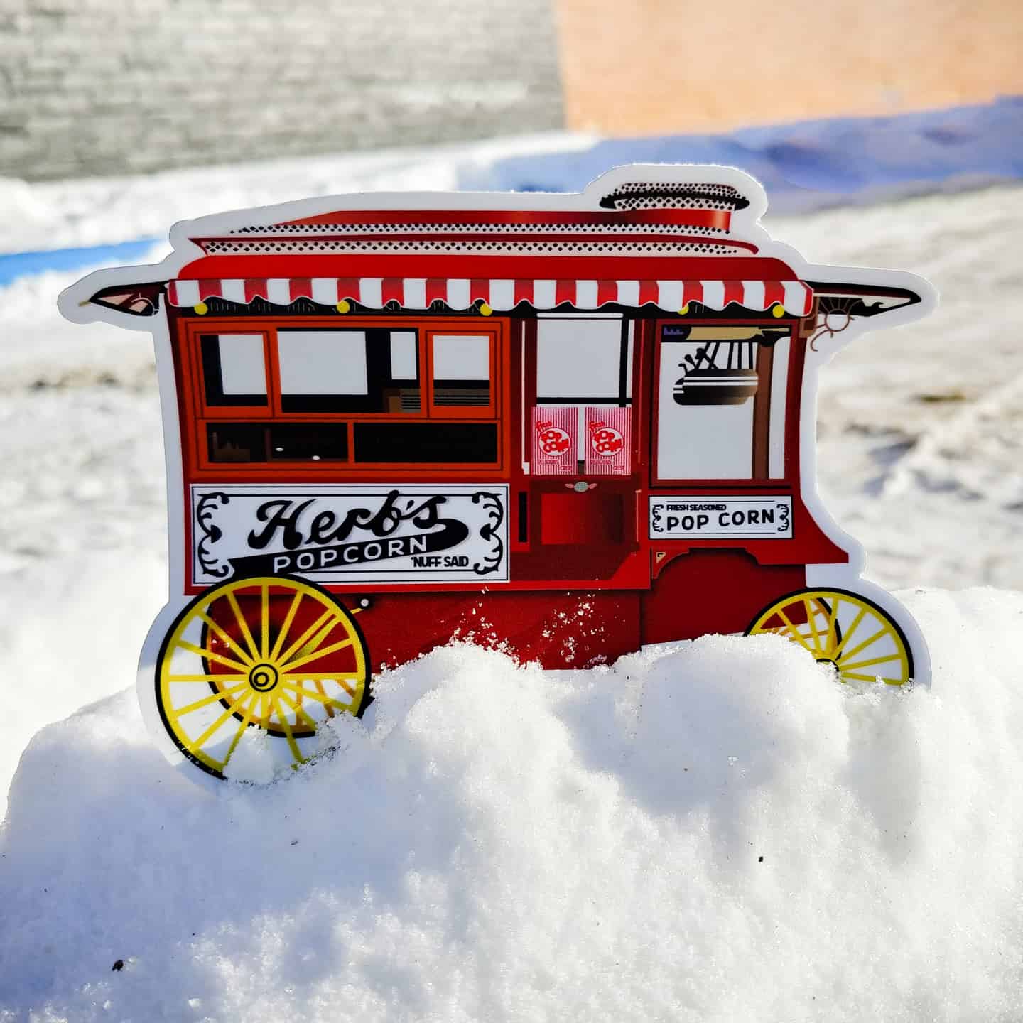 Herb’s Popcorn Wagon Sticker