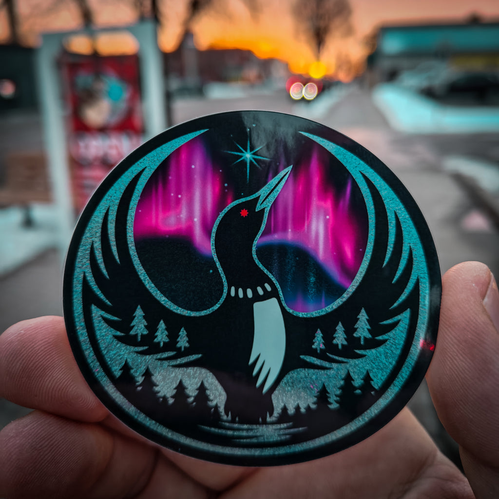 Northwoods Aurora Rebel Loon Polychromatic Sticker