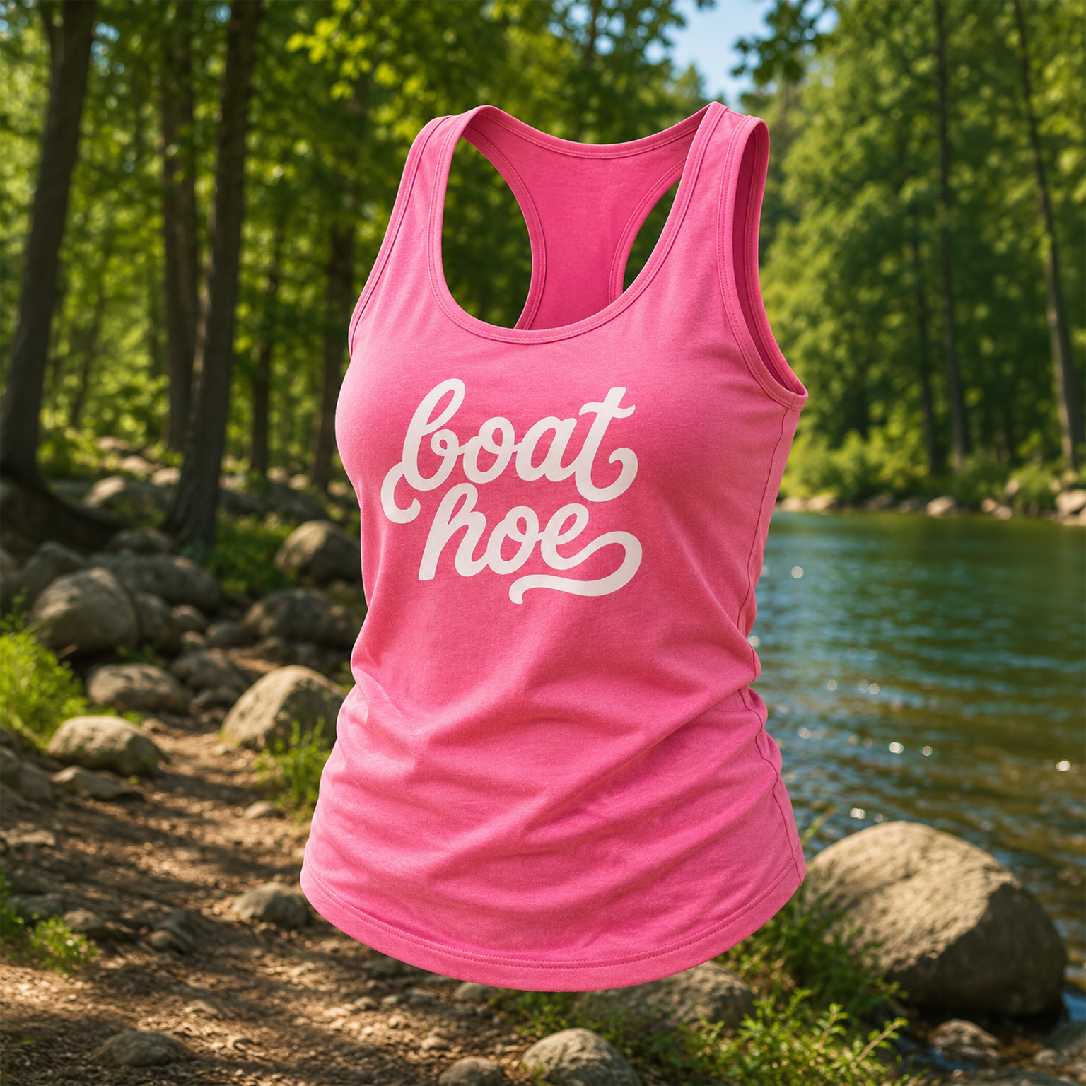 Boat Hoe Racerback Tank Top