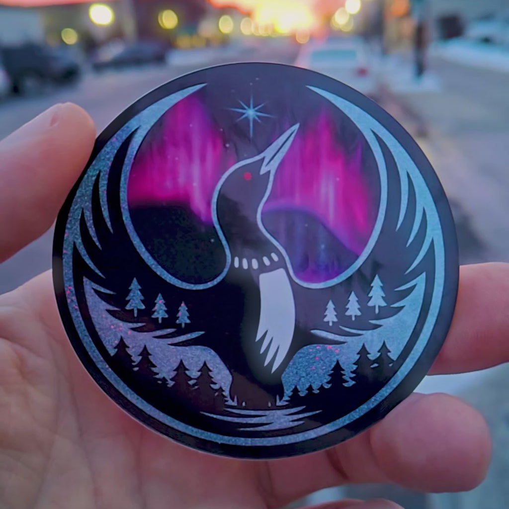 Northwoods Aurora Rebel Loon Polychromatic Sticker