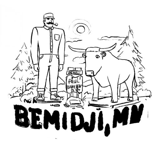 Paul Bunyan and Babe the Blue Ox Bemidji, MN Ornament